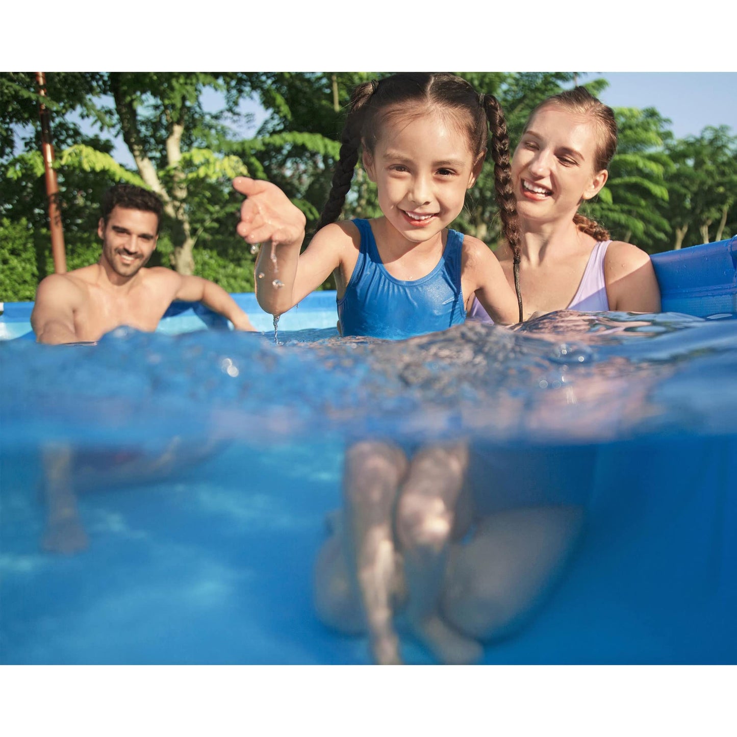Bestway Steel Pro MAX 15’ x 48" Round Metal Steel Frame Above Ground Outdoor Backyard Family Swimming Pool, POOL ONLY