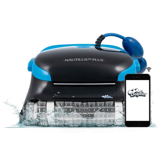 Dolphin Nautilus CC Plus Wi-Fi Automatic Robotic Pool Vacuum Cleaner, Always Cleaning, Never Charging, with Wall Climbing Scrubber Brush, Ideal for In-Ground Pools up to 50 FT in Length