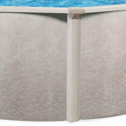 Aquarian Phoenix 21 Foot Round x 52 Inch Deep Steel Frame Above Ground Swimming Pool Set with Sand Filter, Pump, Ladder, Pool Liner, and Skimmer