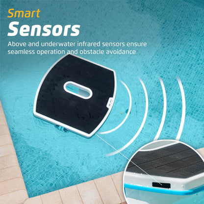 Dolphin Skimmi Automated Pool Skimmer WiFi, Cleans Water Surface with Smart Sensors Solar Charge