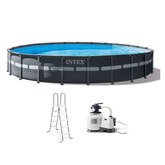 Intex Ultra XTR Deluxe Above Ground Swimming Pool Set, Includes Cartridge Sand Filter Pump, SuperTough Puncture Resistant, Rust Resistant, 24' x 52"