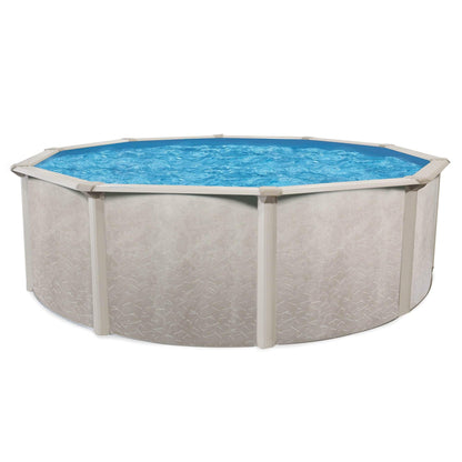 Aquarian Phoenix 21 Foot Round x 52 Inch Deep Steel Frame Above Ground Swimming Pool Set with Sand Filter, Pump, Ladder, Pool Liner, and Skimmer
